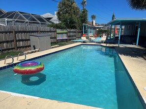 Outdoor pool, a heated pool
