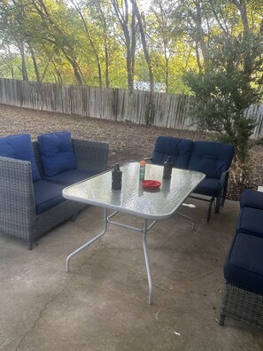 Terrace/patio - Chill out one the riverTUBING,PARTYING,RELAXING.  (Martindale)