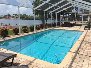Outdoor pool, a heated pool