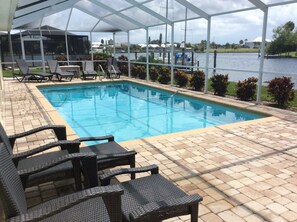 Outdoor pool, a heated pool