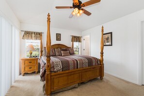 4 bedrooms, iron/ironing board, travel cot, WiFi