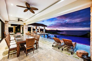 Outdoor dining - 5 MINUTES TO BEACH! Dazzling Luxury Hilltop Estate  w/ MASSIVE Outdoor Oasis! (Playa Matapalo)