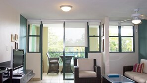 Televisión y reproductor de DVD 