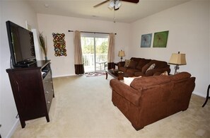 TV, video games, DVD player