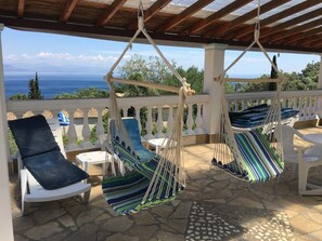 Terrace/patio - Romantic sea view Studio for two (Corfu)
