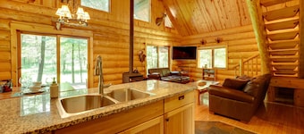 Secluded Log Cabin in NW Michigan: Hot Tub & Deck