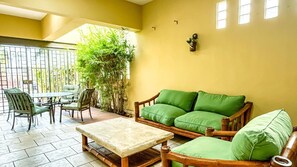 TV, DVD player, books