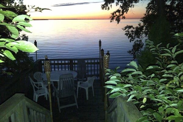 Boat house deck is the perfect place to sip your coffee and begin your day in paradise.