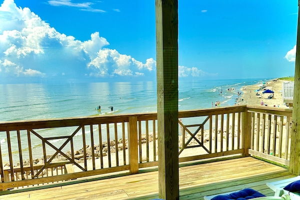 View from the one of the large living room windows.