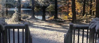Peaceful Lakefront Cabin w/Dock, Fireplace, Private Setting Near Pictured Rocks