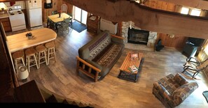 TV, fireplace, DVD player