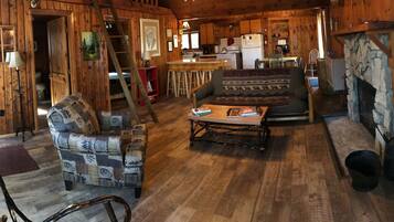TV, fireplace, DVD player