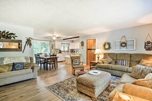 TV, DVD player - Higgins Lake Getaway w/ Fire Pit, Walk to Beach! (Roscommon)