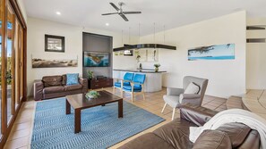 TV, DVD player, foosball