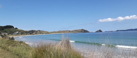 Sun-loungers, beach towels