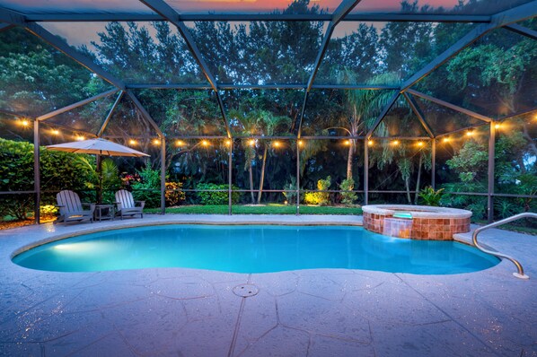 Outdoor pool, a heated pool