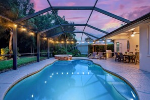 Outdoor pool, a heated pool