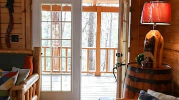 Smart TV, fireplace, DVD player, video library