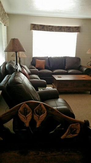 Televisión, chimenea y reproductor de DVD 