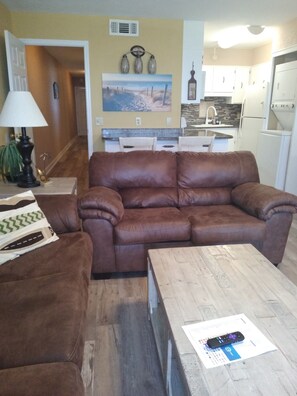 TV, DVD player, stereo