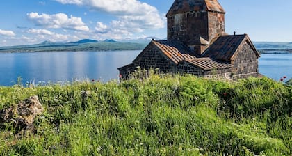 Golden rest on the Sevan peninsula