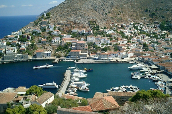 View of Hydra port from a short hike up