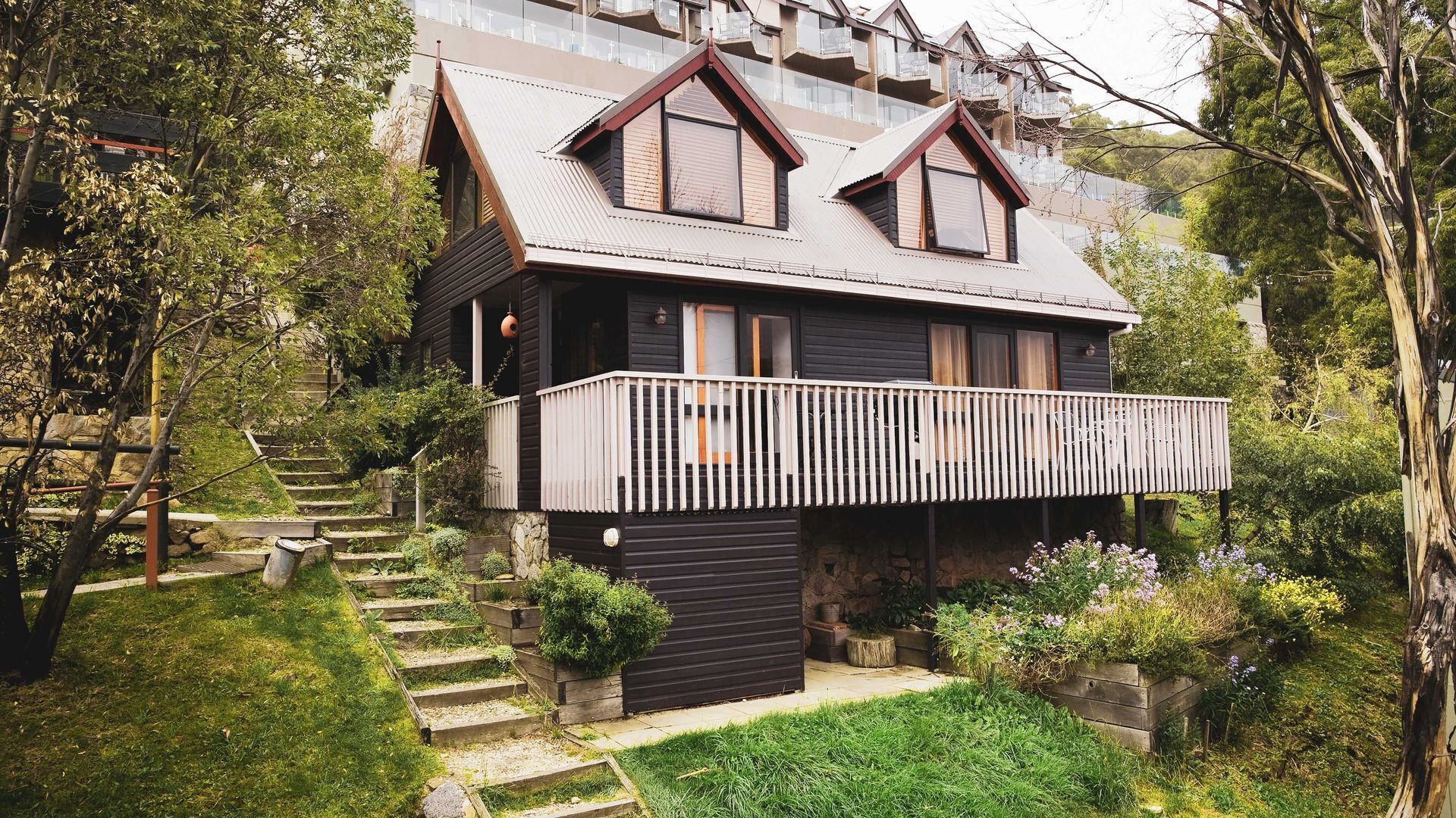 A stand alone 2 bedroom chalet with a large veranda to take in the mountain views