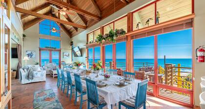 Art on the Beach: Ocean-to-river house, ON beach. Pool, Hot Tub, Elevator, Dock