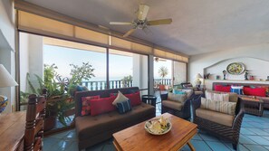 TV, lettore DVD, libri