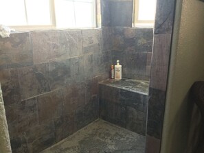 Ensemble douche/baignoire, sèche-cheveux, serviettes fournies, savon