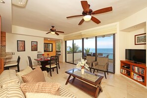 Een smart-tv, een dvd-speler en boeken