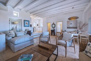 Smart TV, fireplace, DVD player, books