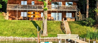 Lakeside Escape/ Ski Nordic Mt./ lakefront cabin/ pontoon rental/ Pets/ Hot Tub!