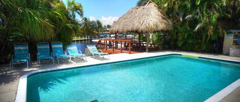 Udendørs pool, opvarmet pool