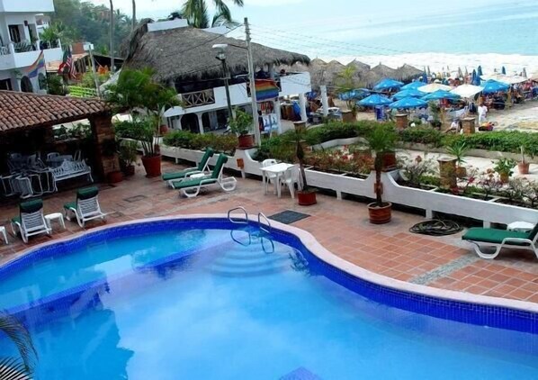 A heated pool