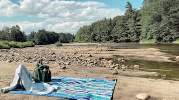 Sun-loungers, beach towels