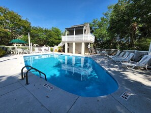 Pool - Compass Point Private House - Porches, Hammock, Beach, Pool, Tennis! (Pawleys Island)