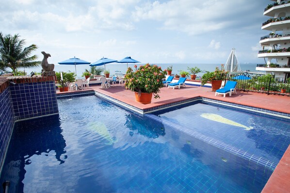 A heated pool