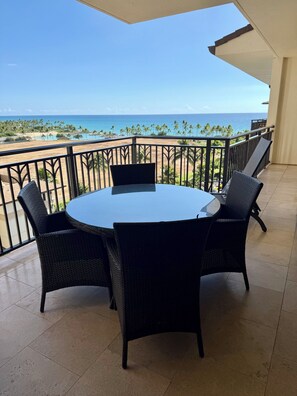 Outdoor dining - 2025 Upgrade, Ko Olina Panoramic Ocean View Villa, Luxury 3BR & 3BA, 9th Floor (Kapolei)