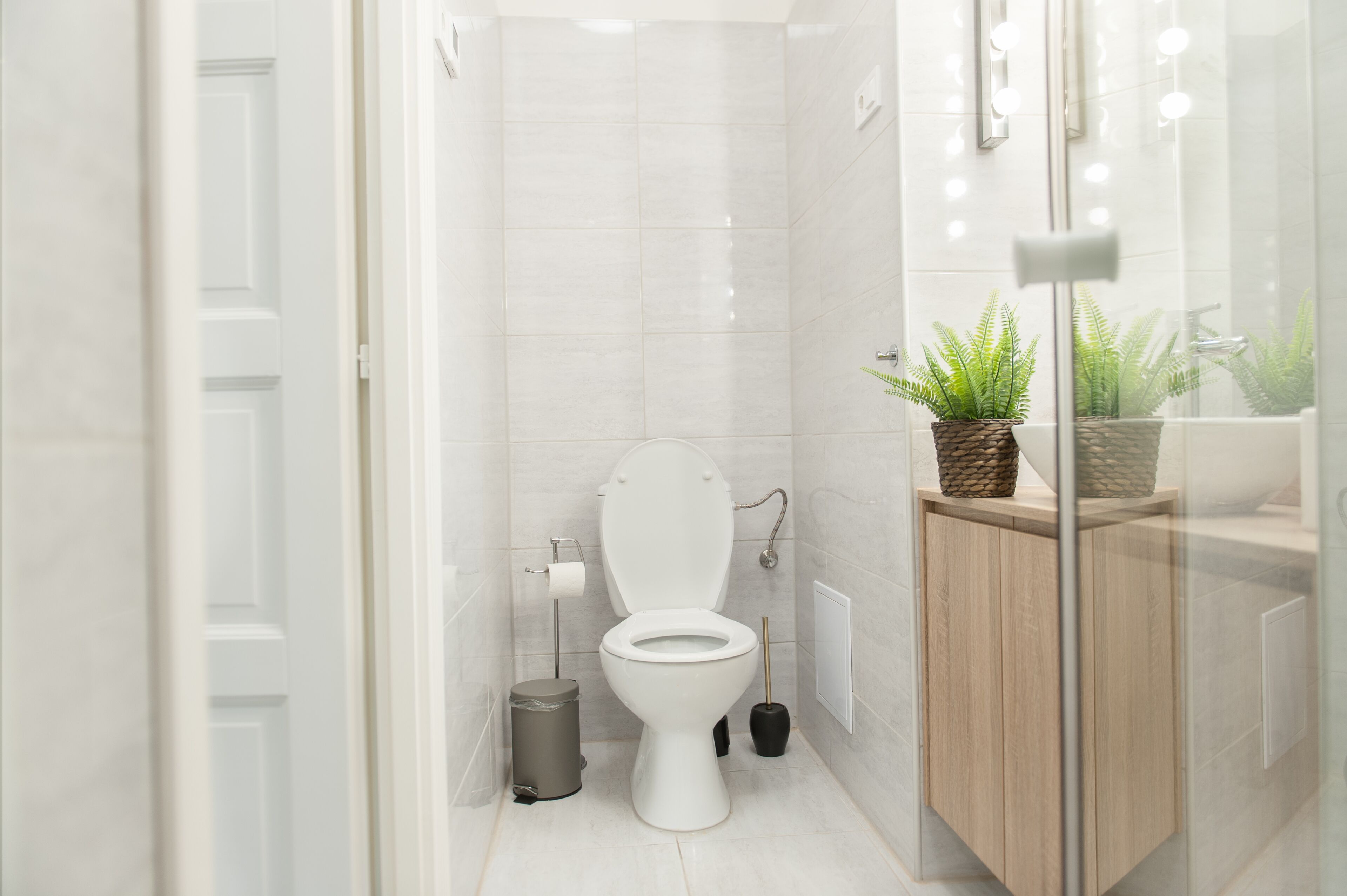 Douche, séchoir à cheveux, serviettes fournies, savon