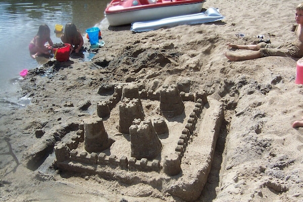 Sand Castle making on the beach