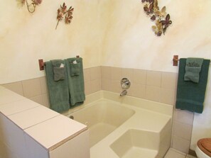 Dusche, Whirlpool, Haartrockner, Handtücher