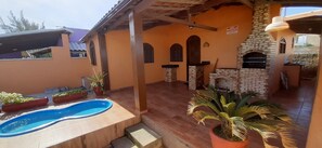 Terrace/patio - BEACHFRONT HOUSE IN ARRAIAL DO CABO (ARRAIAL DO CABO)