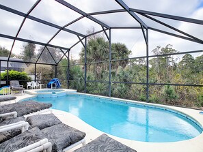 Outdoor pool, a heated pool