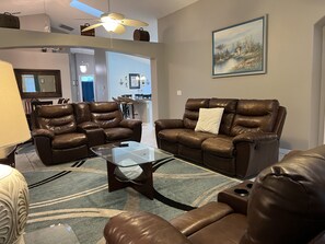 Smart TV, video games, DVD player, table football