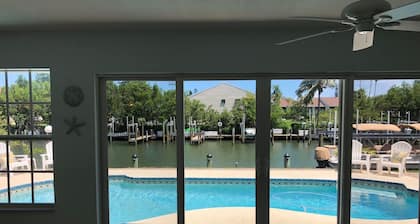 Waterfront Island Home with Dock, Pool and just steps to the Beach!