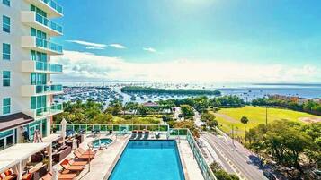Outdoor pool, a heated pool