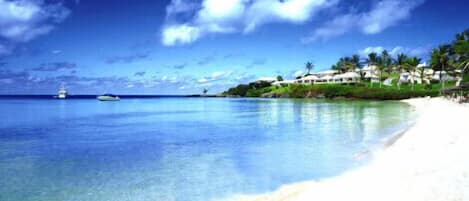 Plage, chaises longues, serviettes de plage