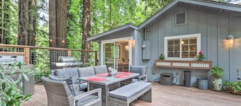 Redwoods Cabin w/ Hot Tub: Walk to Russian River!