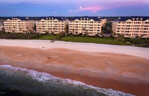 On the beach, beach towels